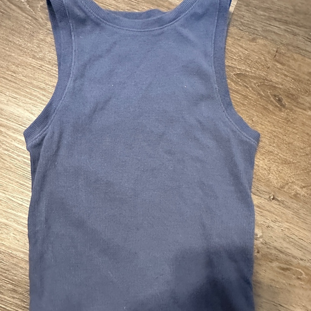 Blue Sleeveless Tank Top